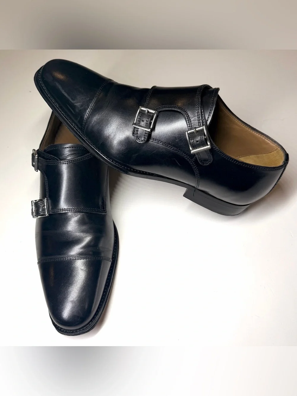 Florsheim Imperial Men’s Classic Leather Double Monk Strap Dress Shoes Size- 8